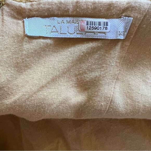 TALULAH La Maison Dress Cotton Midi White Polka Dots  Yellow Size XS - Picture 14 of 14